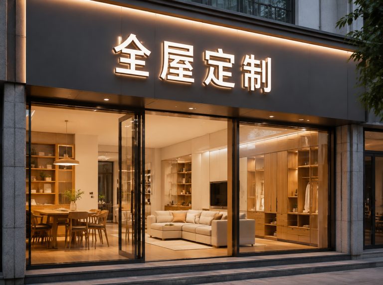 新都区家具门店LED发光字招牌